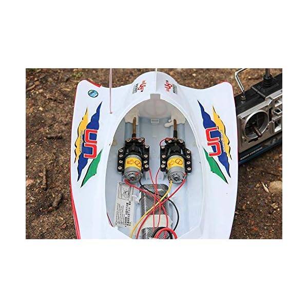 Zhangl 70cm Maxi-RC Speedboat 40 km/h High Speed ​​Remote Controlled Yacht 7,2V 1800mAh 150M Fernsteuerungsabstand… – Bild 6