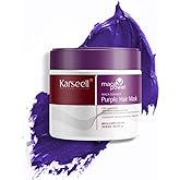 Karseell For Blonde Silver Gray Highlighted Hair Purple Hair Mask Professional Neutralizes Brass & Yellow Tones 16.90 oz 500ml | Color depositing, Deep Conditioner, Damage Control, Smoothening, Moisturizing