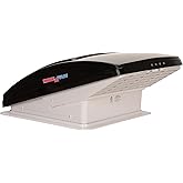 MAXXAIR Maxxfan Deluxe Vent, Fan and Vent Cover All in One - Powerful 4-Speed Fan, Built-in Rain Cover, Exhaust Air Only, Fit
