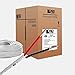 OSD 14/2 Speaker Wire 14 AWG/Gauge 2 Conductor UL List in Wall Direct Burial Graded CL2/CL3 Oxygen Free Copper OFC 500 Foot Snag Free Easy Pull Heavy Duty Box - White