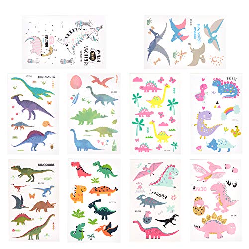 EKKONG Dinosaurier Temporäres Tattoos Set, temporäre Tattoos Sticker für ädchen/ Kinder/Frauen/Erwachsene, Kinder Party… – Bild 5
