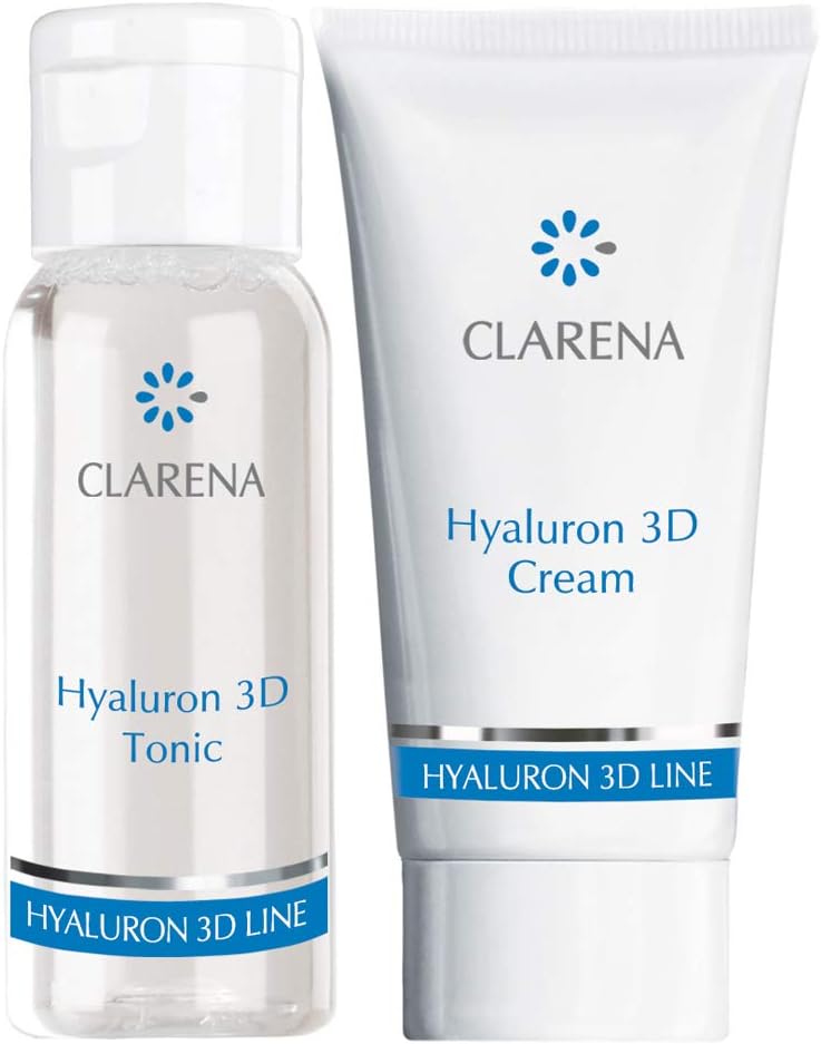 Clarena Mini Travel Set Anti Age Hyaluronic 3D Cream 15ml + Hydrating Tonic 30ml