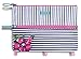 Vera Bradley Pencil Pouch for 3 Ring Binder, Durable Canvas Zip Pouch Pen Case, Ikat Bouquet