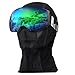 OutdoorMaster Ski Goggles PRO - Frameless, Interchangeable Lens 100% UV400 Protection Snow Goggles for Men & Women (Black Frame VLT 18% Grey Lens with Full REVO Green and Free Protective Case)