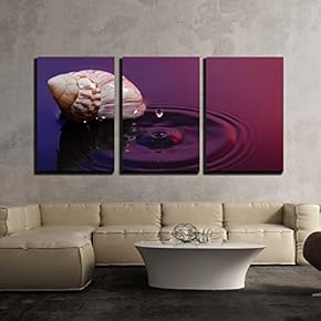 3 Piece Canvas Wall Art - Serenity - Modern Home Art Stretched and Framed Ready to Hang - 16"x24"x3 Panels