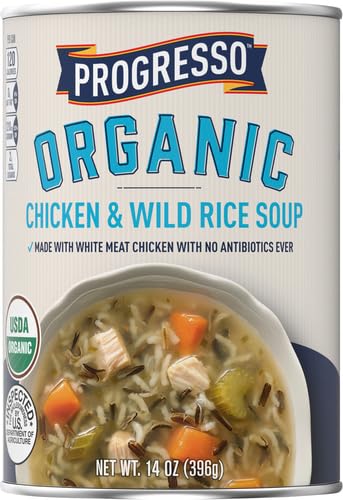 PROGRESSO ORGANIC CHICKEN & WILD RICE CANNED SOUP, 14 OZ.