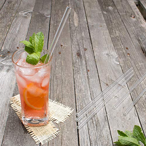 bremermann 6er Set Glas-Trinkhalme, Cocktail-Set, Verschiedene Längen, wiederverwendbar, transparent oder bunt… – Bild 5