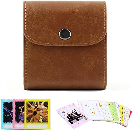 Photo Case for Fujifilm Instax Square SQ10 Films, Brown - 3 Items