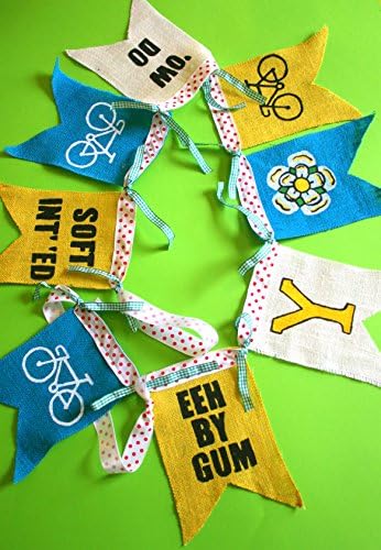 Tour de Yorkshire Bunting 2m printed on hessian