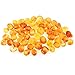 60 Loose Amber Beads - Raw Unpolished Honey Color - 3-4mm Width - Pre-Drilled Holes Ready for Stringing Jewelry - Bulk DIY Supplies for Making Baltic Teething Necklaces, Bracelets & Jewelry