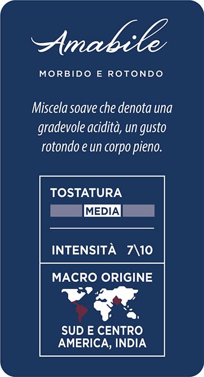 Caffè Mauro Torrefazione – Kaffeebohnen – 1 kg – Amabile Mischung – mittlere Röstung – Intensität 7/10 – hergestellt in Italien – 1kg Packung 2