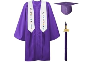 GraduatePro Kindergarten Graduation Cap and Gown Stole Package 2024 Tassel Set for Kids