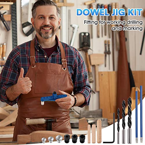 Dowel Jig Kit Pocket Hole Jig with Center Scriber Line Offset System