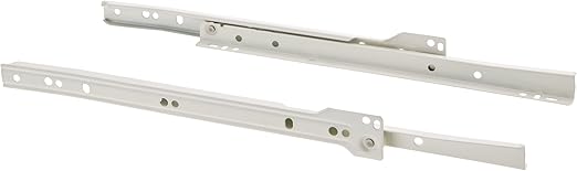 Steelex D4312 12 Inch Euro Style Self Closing Drawer Slides White