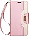 ProCase Galaxy S8 Wallet Case, Flip Kickstand Case with Card Slots Mirror Wristlet, Folding Stand Protective Cover for Galaxy S8 2017 -Pink