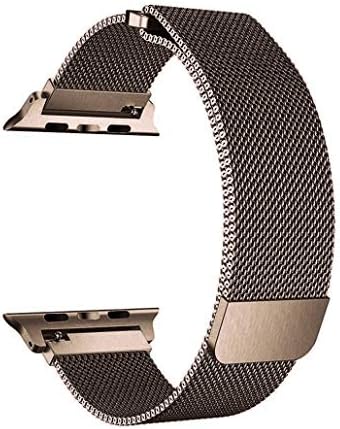 SICCIDEN Milanese Mesh Loop Watch Band 38mm 40mm with Adjustable Magnetic Closure Clasp Stainless Steel Replacement Band Compatible with Watch Series 4 Series 3 Series 2 Series 1, Bronzed Gold Band