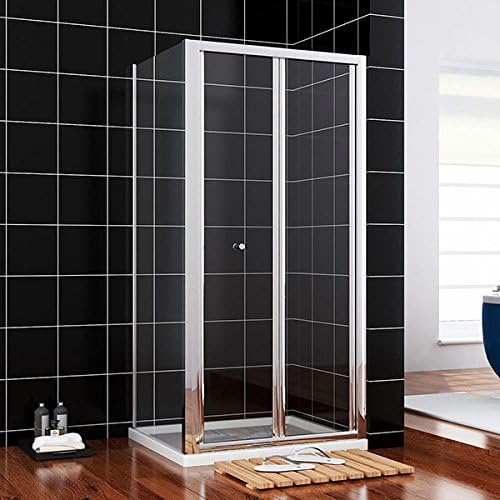 900x800mm Bifold Shower Enclosure Glass Screen Door Cubicle with Side Panel NEXT DAY DELIVERY by sunny showers