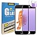 Deliao iPhone 8/7 Plus Screen Protector, 0.28MM 3D Curved Edge to Edge Full Screen Coverage Purple-Light Eye-Protected Anti-Scratch HD Tempered Glass (Black)
