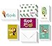 Best Paper Greetings 48 Pack Blank Summer Thank You Cards with Envelopes for Pool Parties, 6 Tropical Designs (4x6 In)