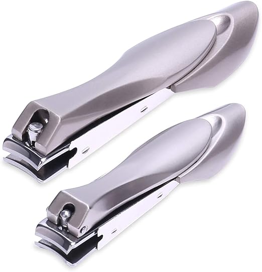 H&S Nail Clippers 2 Pcs Nail Cutter Set Toenail Fingernail Clippers Kit