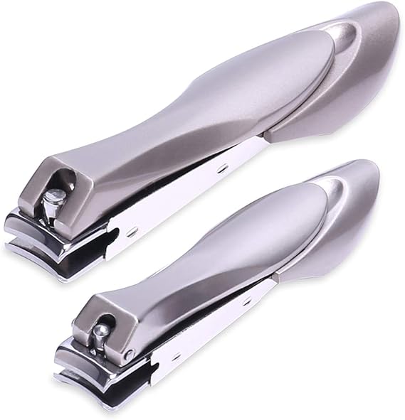 H&S Nail Clippers 2 Pcs Nail Cutter Set Toenail Fingernail Clippers Kit