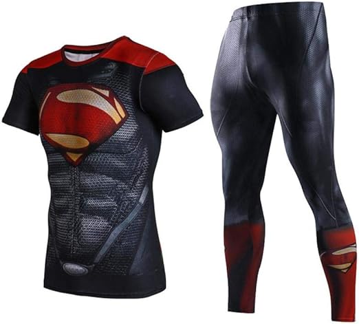 bestkm Set De Ropa Deportiva para Hombre Fitness Superman Spider ...