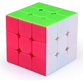 TANCH QIYI Speed Cube 3x3 Stickerless Magic Cube Puzzle Toy Colorful