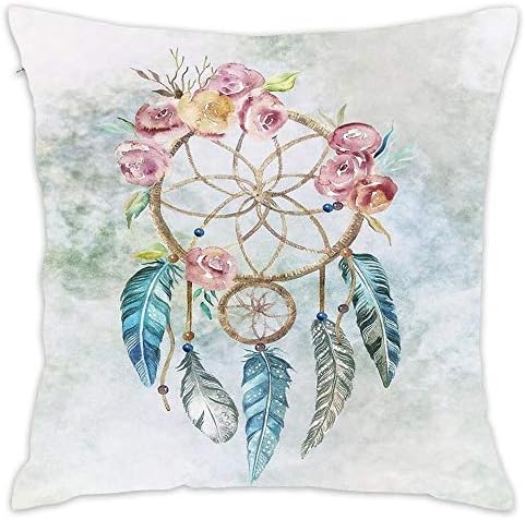 Wbsdfken Dream Catcher 3 Cotton Linen Square Throw Pillow Case Decorative Cushion Cover Pillowcase Sofa (1818 inch)