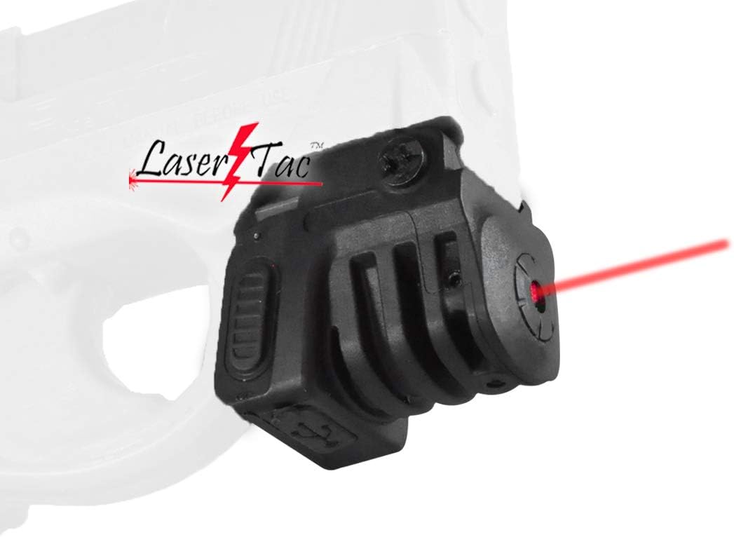 LaserTac TM Rechargeable Laser Sight for Subcompact Pistols & Compact Handguns with Rails, Compatible with Springfield XD XD-S XDM S&W M&P Beretta PX-4 Taurus Millenium Walther PPQ PPS PPX PK380 SR9C