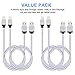 iPhone Charger, Everdigi 4Pack 10FT 8pin Premium Nylon Braided Lightning to USB Cable Charging Cord Compatible with iPhone 7,7 Plus,6,6s,6 plus,6s plus,5,5s,5c,iPad, iPod (White)