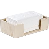 Marble Beige Napkin Holder for Bathroom, Countertop Paper Towel Dispenser for Kitchen, 10"L x 6"W for Multifold, C Fold, Trifold, Z Fold - Disposable Hand Towel Organizer, Guest Towels Holder