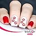 Whats Up Nails - Kisses Nail Stencils Stickers Vinyls for Nail Art Design (2 Sheets, 40 Stencils Total)