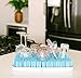 Baby Bottle Drying Rack, Large, Blue - Kids Dish and Accessories Dryer Stand and Drainer Mat
