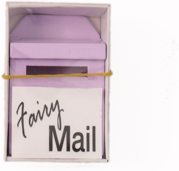 Mail Box 1/12 Miniature Mailbox Wooden with Decal Dollhouse Garden Decor Purple