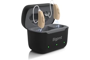 BIGPROT OTC Hearing Aids for Seniors, Superior Sound Quality, Comfort & Invisible design, AI Noise Cancellation, 120+ Hours of Charging Case Usage, 3 Smart Scene Modes