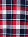 Mens 100% Cotton Flannel Shirt - [Red-White-Blue Plaid]- Medium