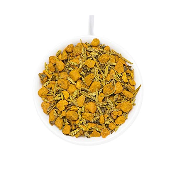 VAHDAM, Kurkuma-Fenchel-Kräutertee Loses Blatt (100 Tassen), 200g | Kurkuma-Tee & Fenchel | 100% natürlicher Tisane Tee… – Bild 3