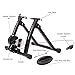 URSTAR Fluid Bike Trainer Stand, Indoor Bicycle Trainer with Flowing Resistance, 440LBS Capacity Portable Road Machine for Indoor Riding Training and Exercise (G22-Black With Flywheel)