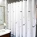 MangGou Fabric Shower Curtain,Nautical Sailing Boat Shower Curtain Liner,Polyester Bathroom Curtain with 12 Hooks,Machine Washable,Navy & White,72 x 72 inch