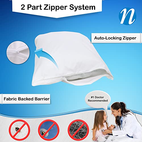 National Allergy Premium 100 Cotton Zippered Pillow Protector King