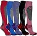4 Pairs - HIGH PERFORMANCE ladies ski socks - long hose thermal socks