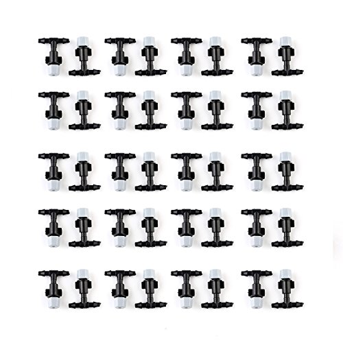 50 Pcs 1/4" Distribution Tubing Irrigation Atomizing Sprinkler Misting Nozzle for Outdoor Cooling System