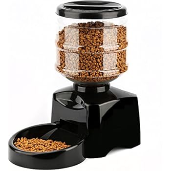Pet Supplies : PYRUS Automatic Feeder Electric Pet Dry Food Container