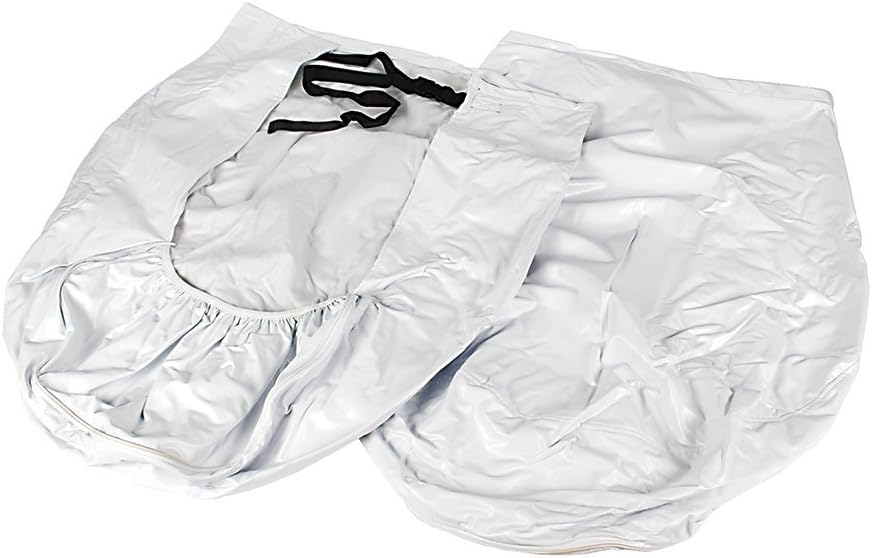 Camco 45322 Vinyl RV Wheel & Tire Protector, 1 pair (27 inches-29 inches , White): Automotive