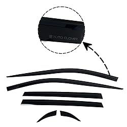AUTOCLOVER Tape-On Rain Guards Window Visors 6 Pcs