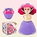 Vndaxau 2 Pack Cupcake Surprise Scented Princess Doll,Reversible Cake Transform to Mini Princess Doll