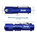 NIANPU 5 Pack Mini Zoomable Cree 7W 350LM Q5 Tactical Flashlight Torch Lamp Light with 3 Mode Adjustable Brightness Power by AA/14500 (BLUE)