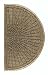 M+A Matting 2246 Waterhog Eco Grand Premier PET Polyester Fiber Half Oval Entrance Indoor/Outdoor Floor Mat, SBR Rubber Backing, 1.8' Length x 3' Width, 3/8" Thick, Khaki primary