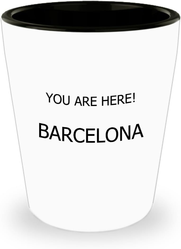 You Are Here! Barcelona Shotglass - Local Souvenir