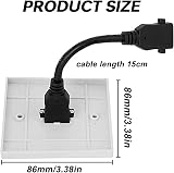 ACMEROTA HDMI Wall Plate Single Port Faceplate White ABS Home Office Theater view 2